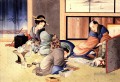 un marchand qui fait le compte Katsushika Hokusai ukiyoe